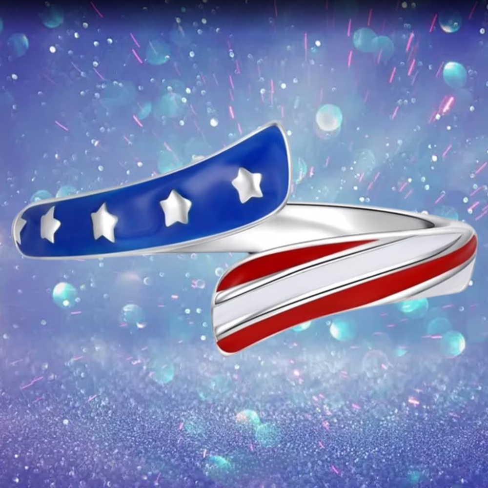 🇺🇸 Patriotic American Flag Ring